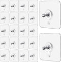 40 Pcs Wall Mount Screw Hooks for Kitchen, Bathroom, Bedroom & Living Room